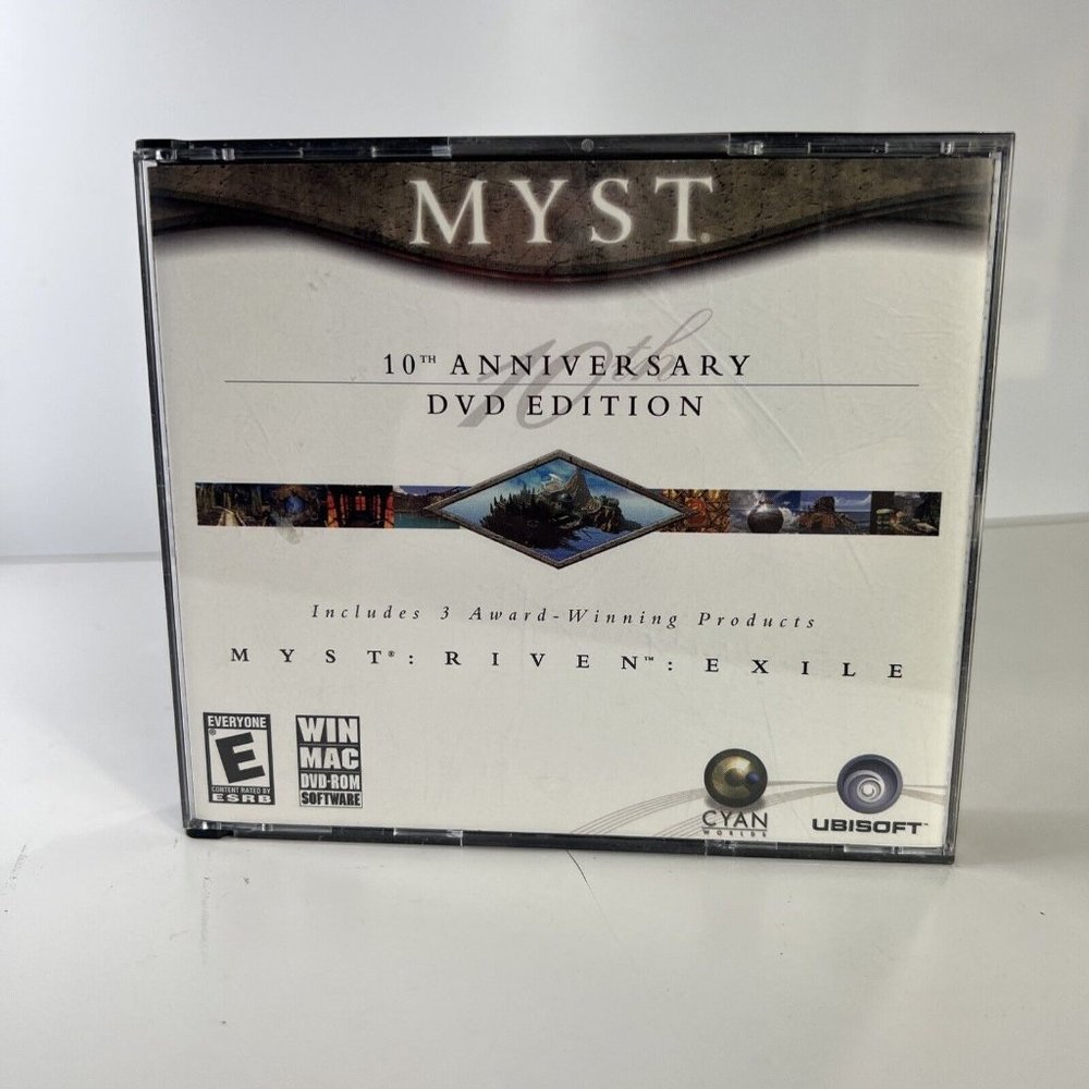 MYST 10th Anniversary DVD Edition Myst Riven Exile (Windows/Mac 2003) 3 Disc Set